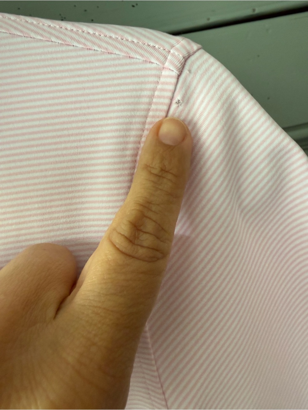 Peter Millar Women's Golf Polo Pink/White stripe - Picture 7 of 7